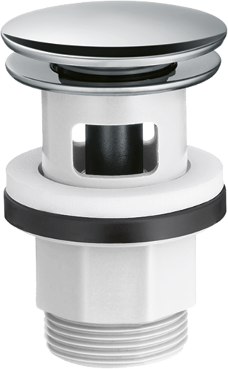 Hansgrohe Waste Set chrome push-open plastic basin and bidet mixer drain stopper