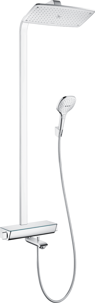 Hansgrohe Raindance E Showerpipe 360 1jet With Thermostatic Bath Mixer - Chrome - 27113000 - TAP 'N' SHOWER