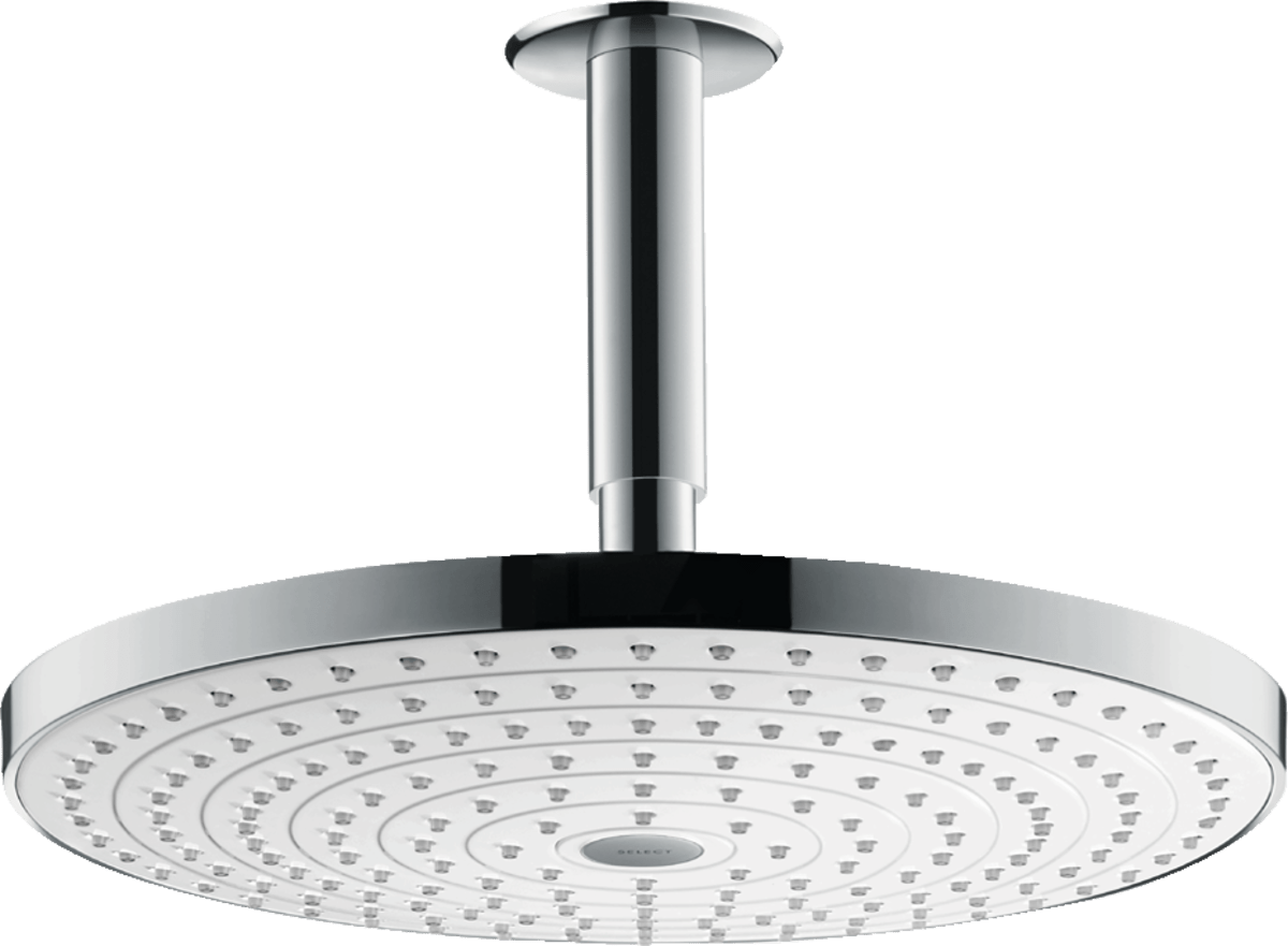 Hansgrohe Raindance Select S Overhead Shower 300 2jet With Ceiling Connector - White/Chrome - 27337400 - TAP 'N' SHOWER