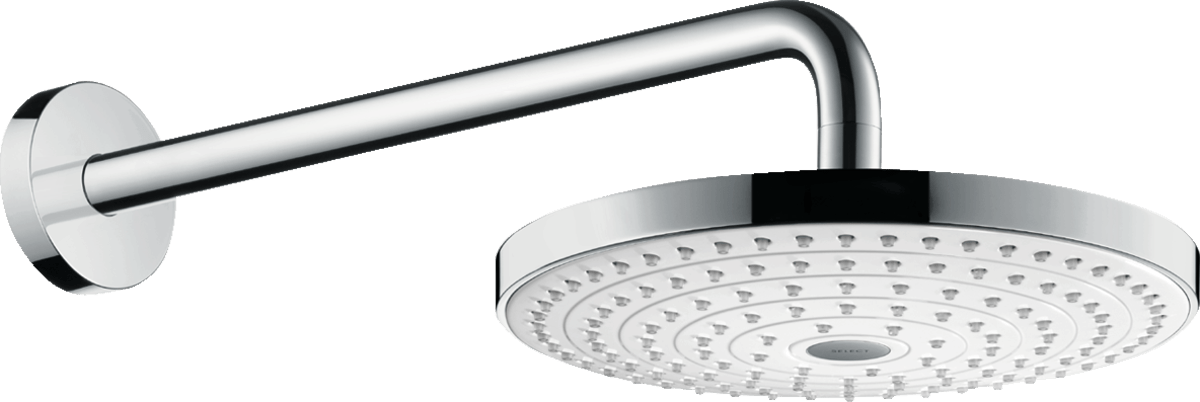 Hansgrohe Raindance Select S Overhead Shower 240 2Jet With Shower Arm - White/Chrome - 26466400 - TAP 'N' SHOWER