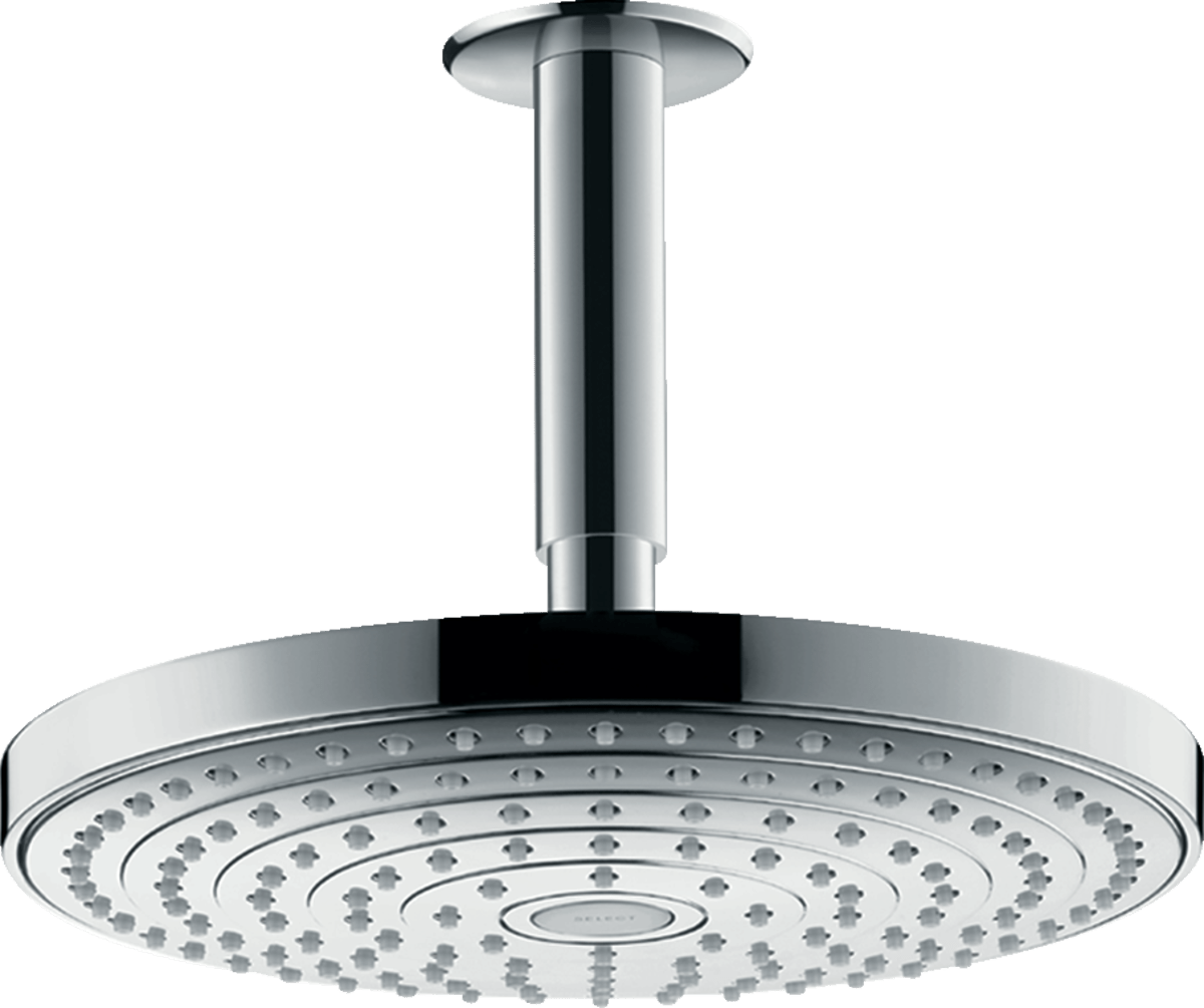 Hansgrohe Raindance Select S Overhead Shower 240 2jet Ecosmart 9 L/min With Ceiling Connector - Chrome - 26469000 - TAP 'N' SHOWER