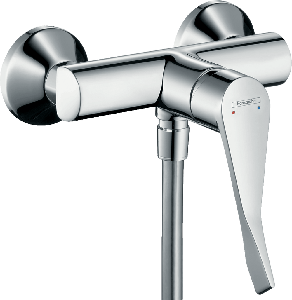 Hansgrohe Focus Single Lever Manual Shower Mixer For Exposed Installation With Extra Long Handle - Chrome - 31916000 - TAP 'N' SHOWER
