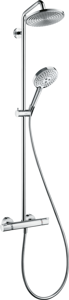 Hansgrohe Raindance S Showerpipe 240 1jet Ecosmart 9 L/min With Thermostatic Shower Mixer - Chrome - 27116000 - TAP 'N' SHOWER