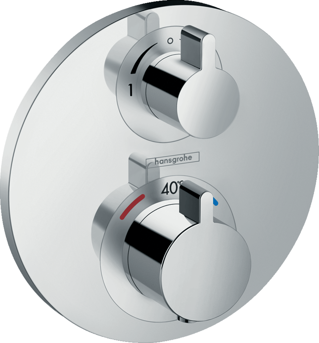 Hansgrohe Ecostat S Thermostatic Mixer For Concealed Installation For 2 Outlets With Shut - off Diverter Valve - Chrome - 15758000 - TAP 'N' SHOWER