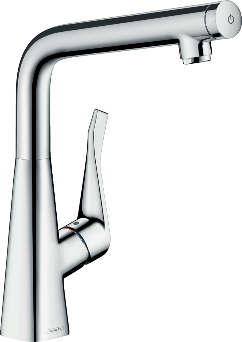 Hansgrohe Metris Select M71 Single Lever Kitchen Mixer 320 Single Spray Mode - Chrome - 14883000 - TAP 'N' SHOWER