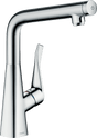 Hansgrohe Metris Select M71 Single Lever Kitchen Mixer 320 Single Spray Mode - Chrome - 14883000 - TAP 'N' SHOWER