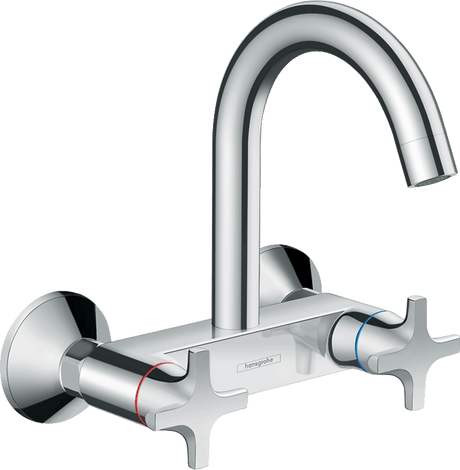 Hansgrohe Logis M32 2 - handle Kitchen Mixer Wall - mounted Single Spray Mode - Chrome - 71286000 - TAP 'N' SHOWER