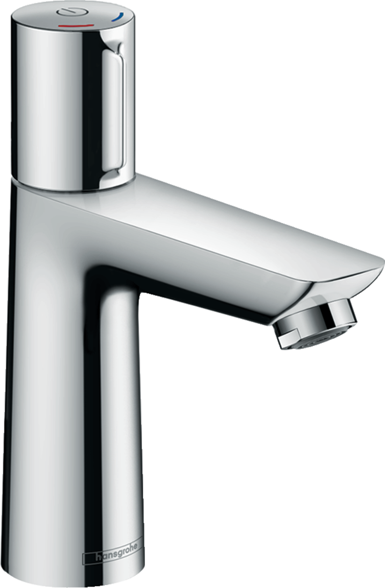 Hansgrohe Talis Select E chrome basin mixer with single handle and 110mm spout height