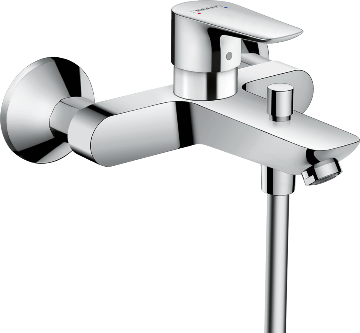 Hansgrohe Talis E single lever manual bath mixer in chrome for exposed installation