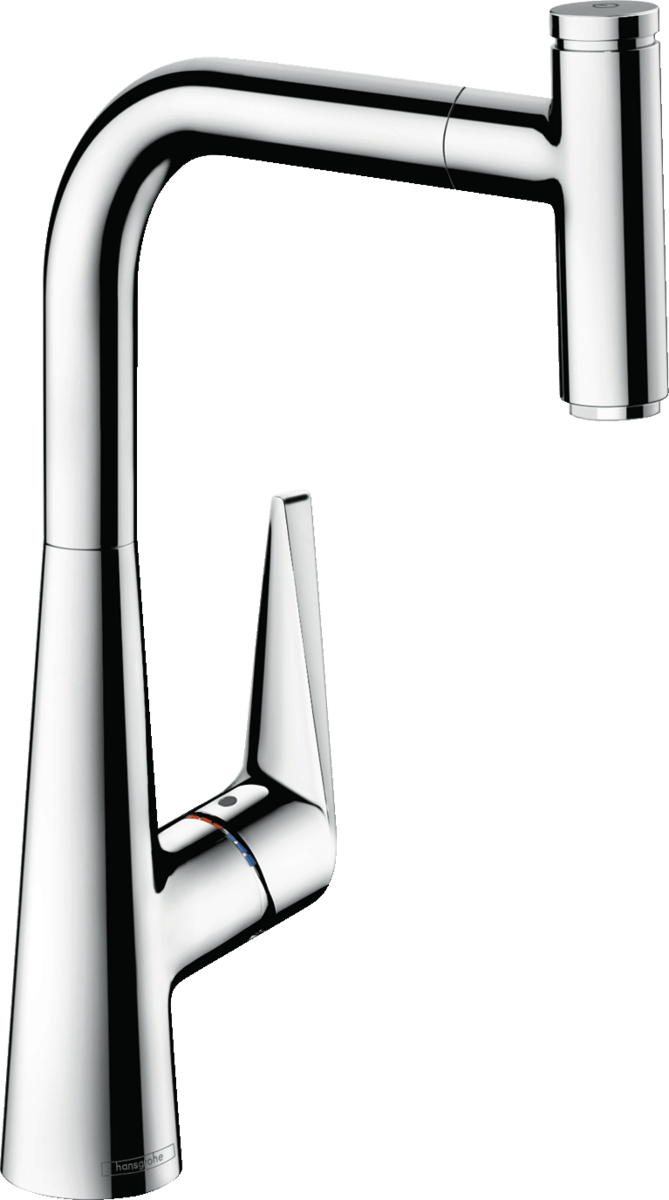 Hansgrohe Talis Select M51 Single Lever Kitchen Mixer 300 With Pull - out Spout Single Spray Mode - Chrome - 72821000 - TAP 'N' SHOWER