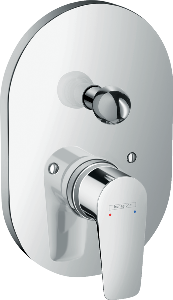 Hansgrohe Talis E chrome single lever manual bath mixer with concealed installation and EcoSmart technology