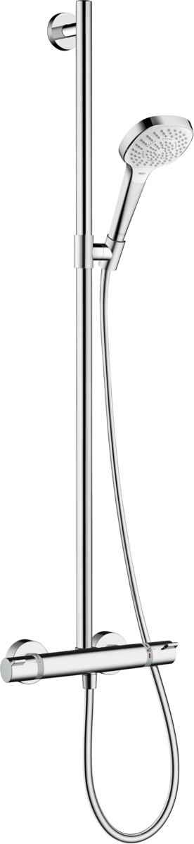 Hansgrohe Croma Select E Semipipe Multi With Thermostatic Shower Mixer - White/Chrome - 27248400 - TAP 'N' SHOWER