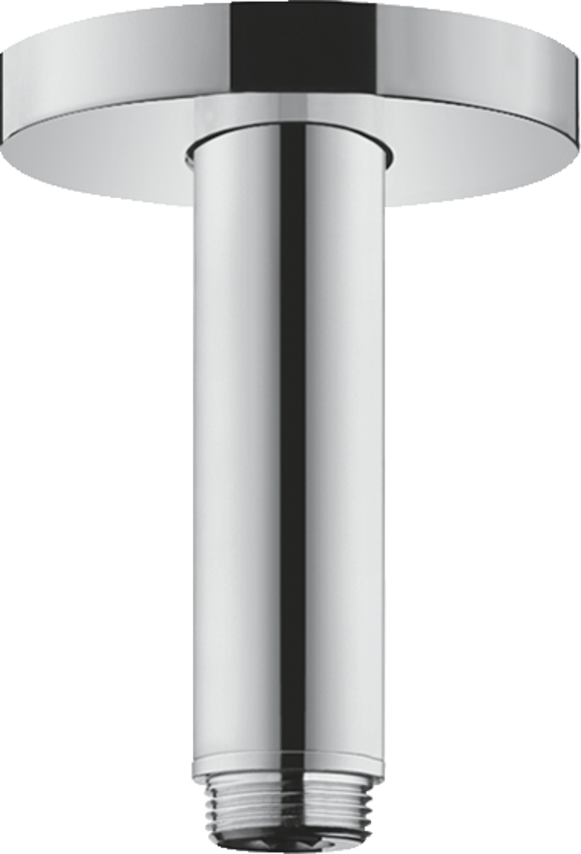 Hansgrohe Ceiling Connector S 100 mm in chrome finish for shower installation