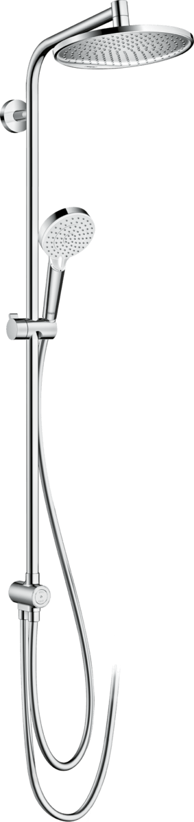 Hansgrohe Crometta S Showerpipe 240 1jet EcoSmart 9 L/min Reno - Chrome - 27270000 - TAP 'N' SHOWER