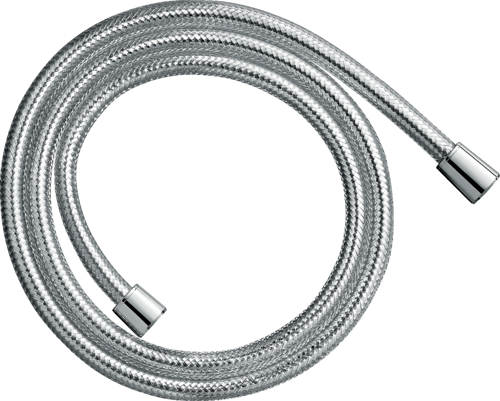 Hansgrohe Comfortflex 1600mm chrome shower hose with anti-microbial coating and rotatable connectors