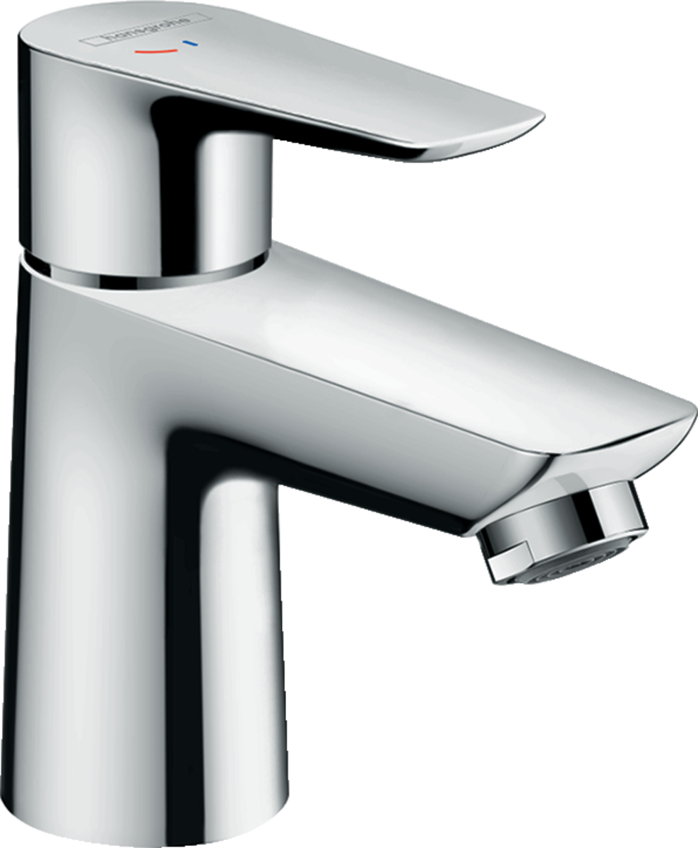 Hansgrohe Talis E chrome single lever basin mixer with Coolstart technology and modern minimalist design