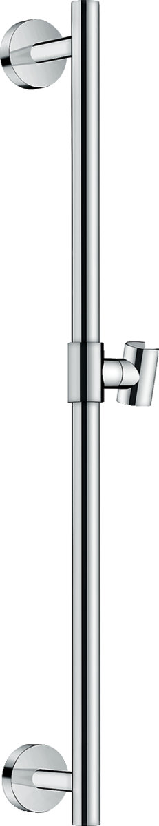 Hansgrohe Unica Shower Rail Comfort 650mm with adjustable sliders and pivoting joints in chrome finish