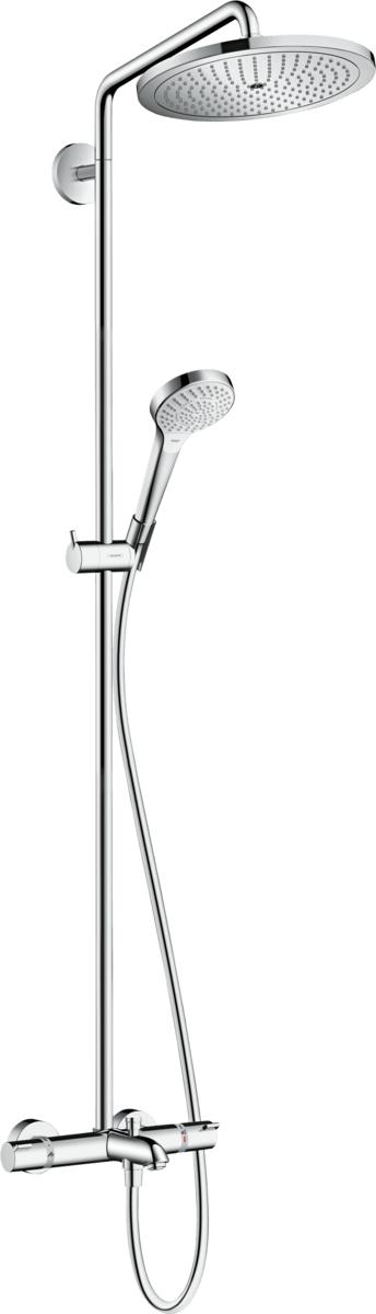 Hansgrohe Croma Select S Showerpipe 280 1jet with Thermostatic Bath Mixer - Chrome - 26792000 - TAP 'N' SHOWER
