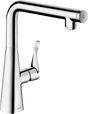 Hansgrohe Metris Select M71 Single Lever Kitchen Mixer 260 Single Spray Mode - Chrome - 14847000 - TAP 'N' SHOWER