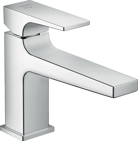 Hansgrohe Metropol Single Lever Basin Mixer 100 Coolstart With Lever Handle And Push - open Waste - Chrome - 32503000 - TAP 'N' SHOWER