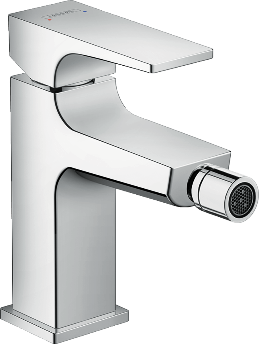 Hansgrohe Metropol Single Lever Bidet Mixer wWith Lever Handle and Push - open Waste - Chrome - 32520000 - TAP 'N' SHOWER