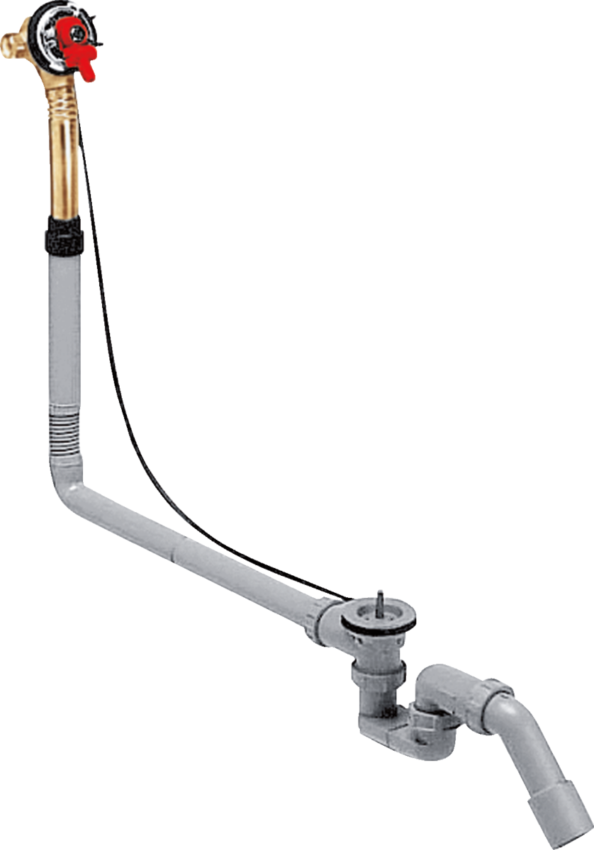 Hansgrohe Exafill Basic Set bath filler with integrated waste and overflow for large bathtubs, chrome finish