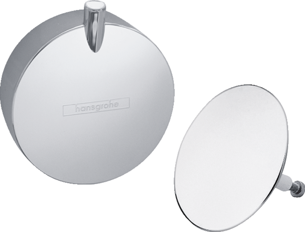 Hansgrohe Flexaplus S Finish Set chrome waste and overflow bathroom fitting with high-gloss finish