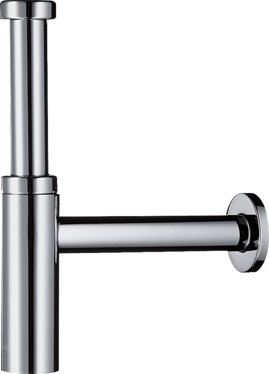 Hansgrohe Bottle Trap Flowstar S in chrome finish with adjustable height for modern plumbing systems