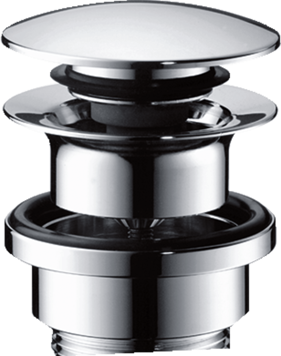 Hansgrohe Waste Set Brass Push - Open For Basin And Bidet Mixers - 50100000 - TAP 'N' SHOWER