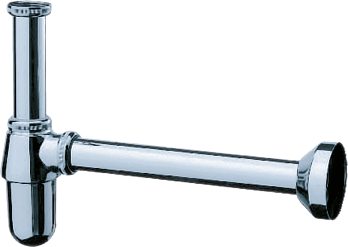 Hansgrohe Bottle Trap in chrome finish with easy installation and modern design for bathroom basins
