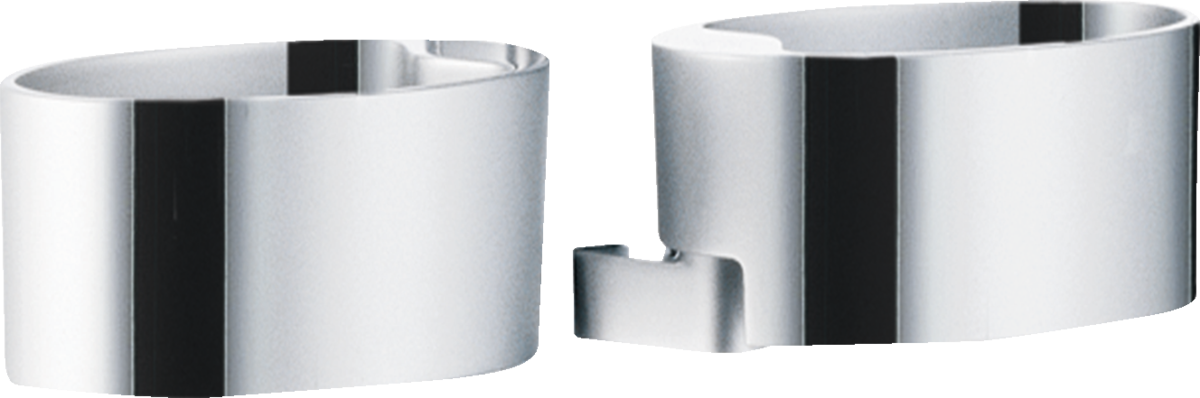 Hansgrohe Casetta Soap Dish in chrome finish with sleek, minimalist design and suction installation system.