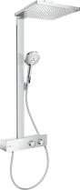 Hansgrohe Raindance E Showerpipe 300 1jet Ecosmart 9 L/min With Showertablet 350 - Chrome - 27362000 - TAP 'N' SHOWER