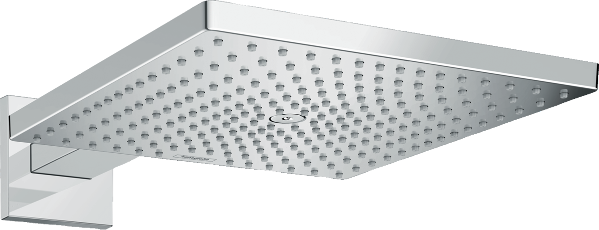 Hansgrohe Raindance E Overhead Shower 300mm chrome square shower head with arm and QuickClean technology