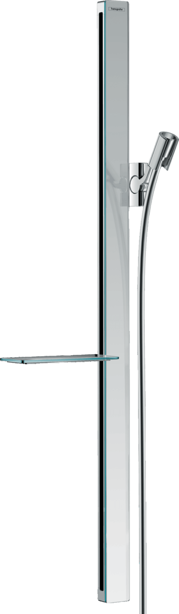 Hansgrohe Unica Shower Rail E 900 mm With Isiflex Shower Hose 1600 mm - Chrome - 27640000 - TAP 'N' SHOWER