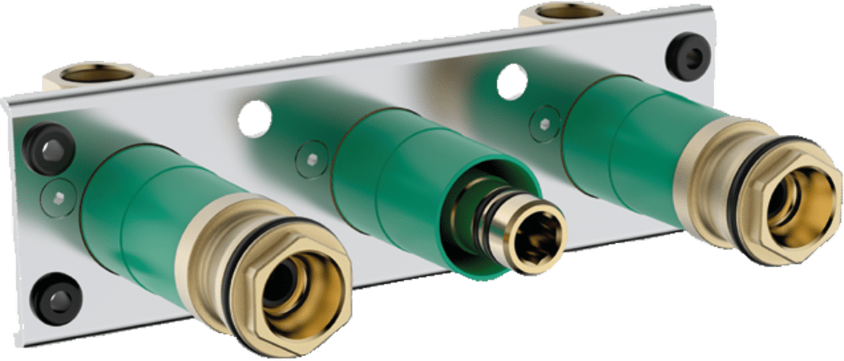 Hansgrohe Basic Set For Showertablet 600 Thermostatic Mixer Universal For Exposed Installation For 2 Outlets - 13129180 - TAP 'N' SHOWER