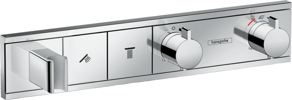 Hansgrohe Rainselect Thermostatic Mixer For Concealed Installation For 2 Outlets - Chrome - 15355000 - TAP 'N' SHOWER