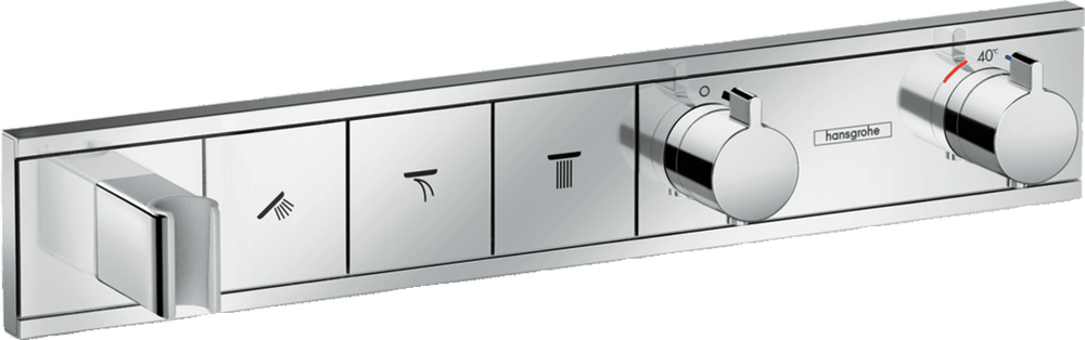 Hansgrohe Rainselect Thermostatic Mixer For Concealed Installation For 3 Outlets - Chrome - 15356000 - TAP 'N' SHOWER