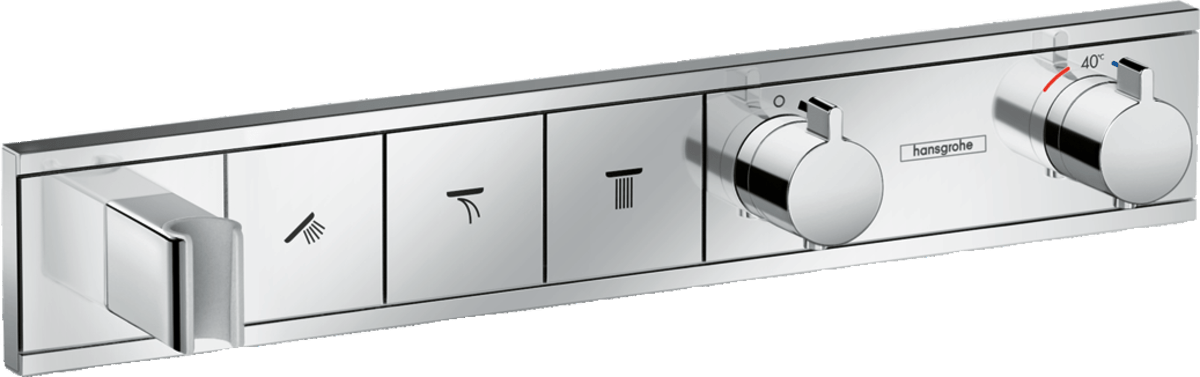 Hansgrohe Rainselect Thermostatic Mixer For Concealed Installation For 3 Outlets - Chrome - 15356000 - TAP 'N' SHOWER