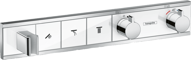 Hansgrohe Rainselect Thermostatic Mixer For Concealed Installation For 3 Outlets - White/Chrome - 15356400 - TAP 'N' SHOWER