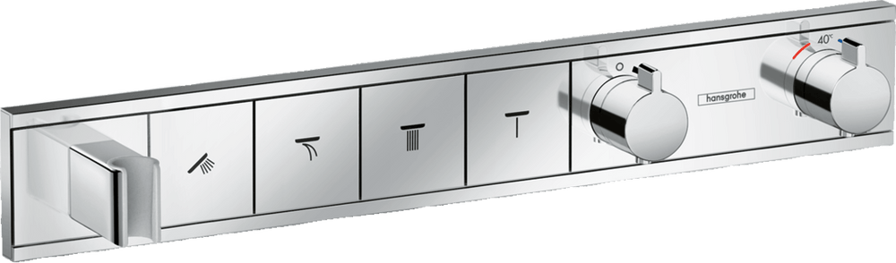 Hansgrohe Rainselect Thermostatic Mixer For Concealed Installation For 4 Outlets - Chrome - 15357000 - TAP 'N' SHOWER