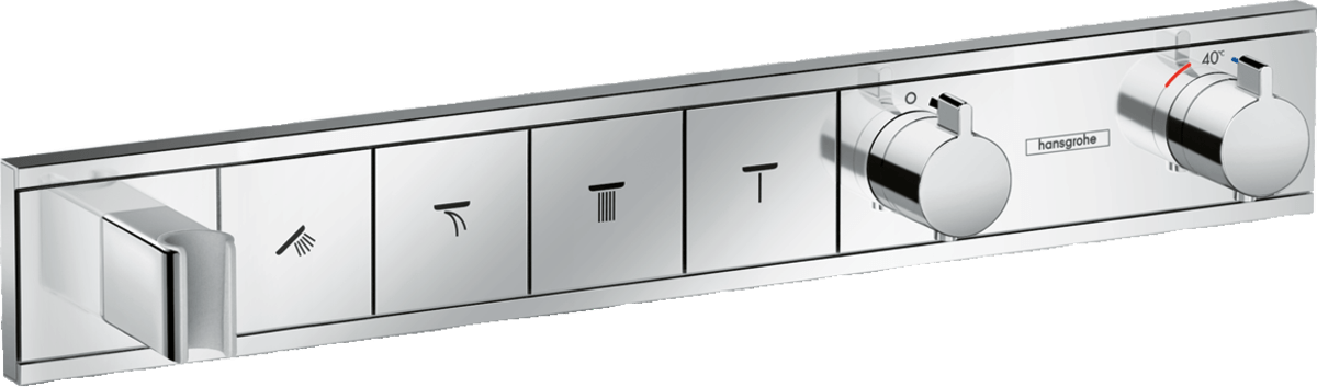 Hansgrohe Rainselect Thermostatic Mixer For Concealed Installation For 4 Outlets - Chrome - 15357000 - TAP 'N' SHOWER
