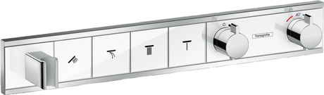 Hansgrohe Rainselect Thermostatic Mixer For Concealed Installation For 4 Outlets - White/Chrome - 15357400 - TAP 'N' SHOWER
