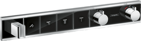 Hansgrohe Rainselect Thermostatic Mixer For Concealed Installation For 4 Outlets - Black/Chrome - 15357600 - TAP 'N' SHOWER