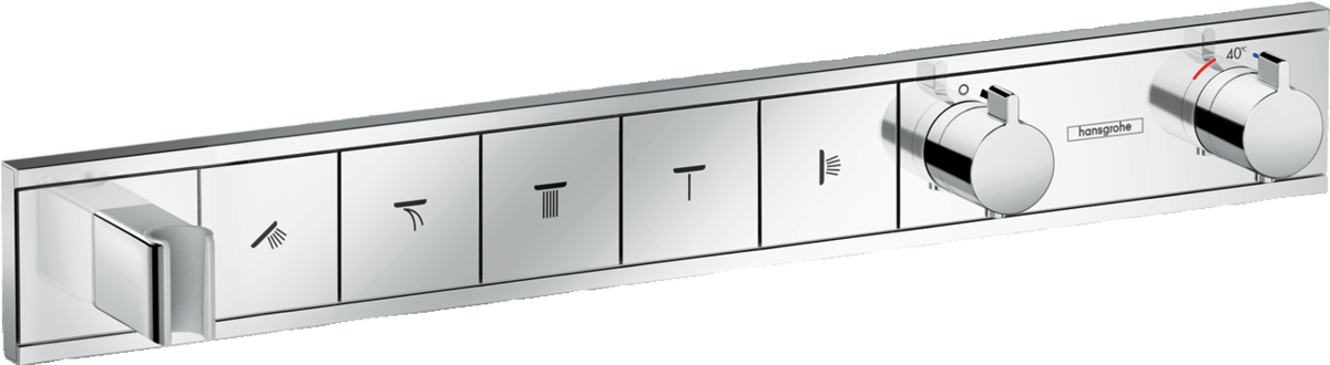 Hansgrohe Rainselect Thermostatic Mixer For Concealed Installation For 5 Outlets - Chrome - 15358000 - TAP 'N' SHOWER