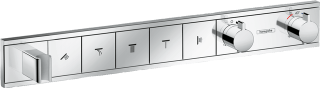 Hansgrohe Rainselect Thermostatic Mixer For Concealed Installation For 5 Outlets - Chrome - 15358000 - TAP 'N' SHOWER