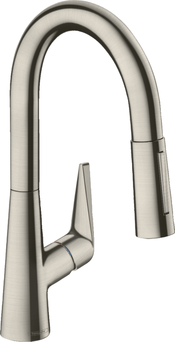 Hansgrohe Talis M51 Single Lever Kitchen Mixer 160 With Pull - out Spray 2 Spray Modes - Stainless Steel - 72815800 - TAP 'N' SHOWER