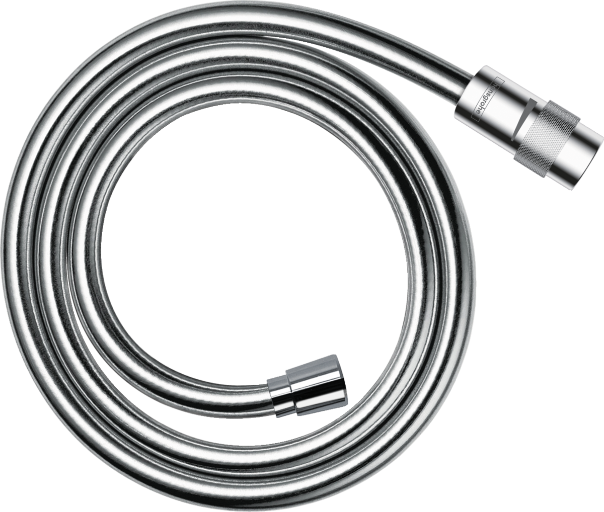 Hansgrohe Isiflex chrome shower hose 1250 mm with volume control and pivot connectors