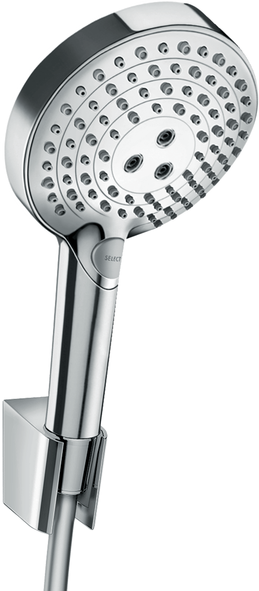 Hansgrohe Raindance Select S Shower Holder Set 120 3jet Powderrain With Shower Hose 1600 mm - Chrome - 27668000 - TAP 'N' SHOWER
