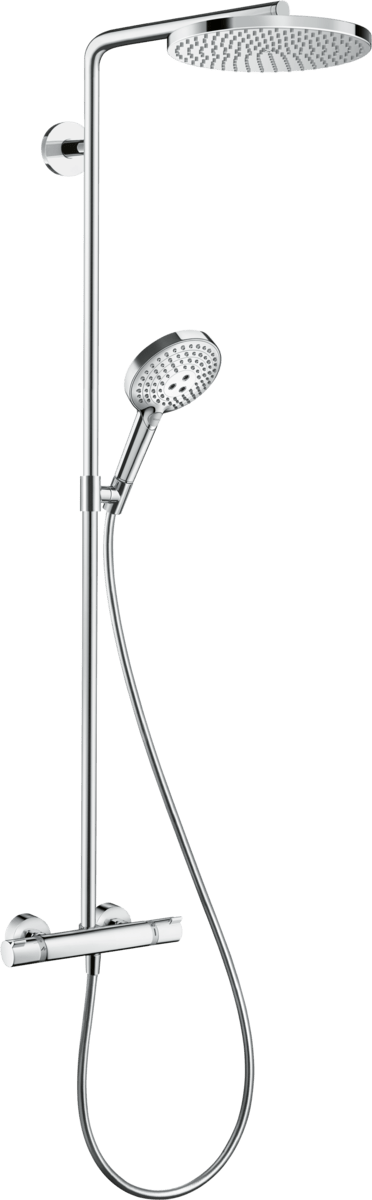 Hansgrohe Raindance Select S Showerpipe 240 1jet Powderrain With Thermostatic Shower Mixer - Chrome - 27633000 - TAP 'N' SHOWER