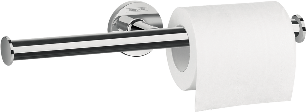 Hansgrohe Logis Universal chrome spare toilet roll holder with sleek, compact design and durable build